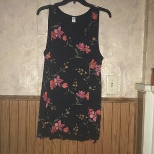 Extra long old navy floral tank top (L)